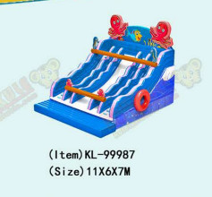 Children Fun Park Inflatable Ocean Squid Slide For Rentals
