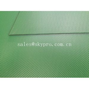 Green color diamond PVC conveyor belt glossy matt smooth grip top