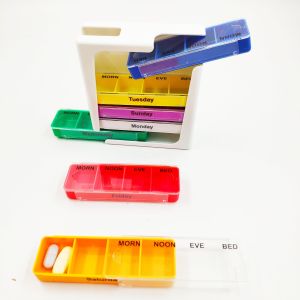 28 4 5 Pill Box Organizer 4 Times A Day Stackable AM PM Tablet Holder For