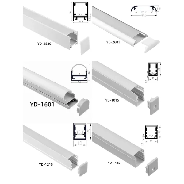 YD-2425bendable by hand LED profiles flexible LED profiles