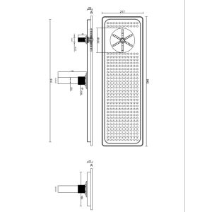Detachable 60cm Bar Drip Tray With Glass Rinser And Drainer