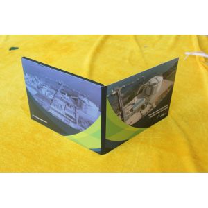 Rechargeable LCD Video Brochure Folded For Event Lecture ROHS