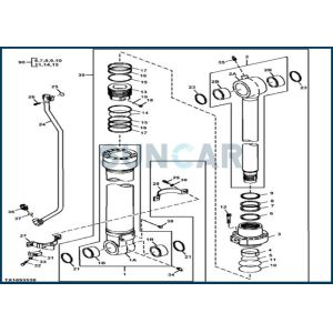 AT383285 Thumb Cylinder Service Kit For DEERE 300GLC 240DLC