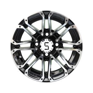 China 4x4 Bolt Pattern Golf Cart Alloy Wheels ET-25 Machined Glossy Black Bronze on sale