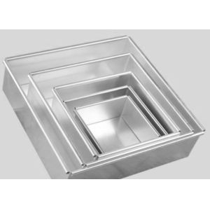 Square Live Removable Bottom Cake Pan / SGS Aluminium Baking Moulds