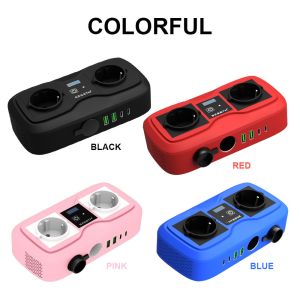 200W Car Power Inverter with Cigarette Lighter Output, 2 AC Outlets & Dual USB