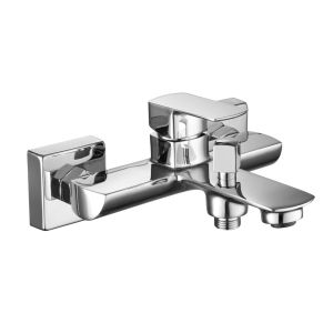 Chrome Wall Mounted Bath Shower Mixer Adjustable Temperature T8031