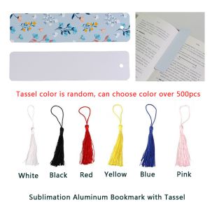 custom photo bookmark Metal Aluminum Bookmarks Gloss White Blank Sublimation