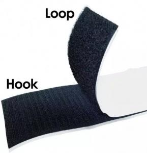 China Heavy Duty Black Velcro Sticky Back Tape Roll VW-1 Hook And Loop Tape on sale