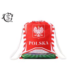 Cheap World Cup Digital Printed Drawstring Backpack Waterproof With Thick Cotton Ropes for sale