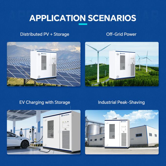 Hua Power ESS Solution 50kW 100kWh On Grid Off Grid All-in-one Indoor Energy