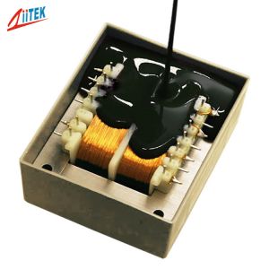 Cheap High Temperature Waterproof Dull Black Solid Thermal Epoxy Glue for Electronic Components Potting for sale