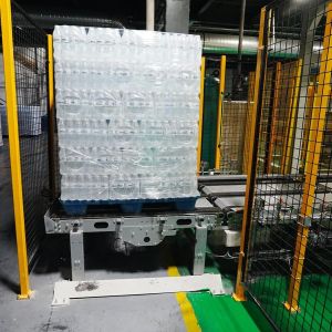 Fully Automatic Single Column Palletizer System for Large Barrel Water Packaging
