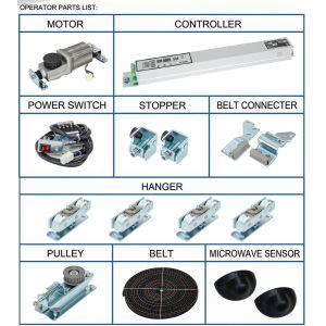 Cheap Infrared Sensor Sliding Glass Door Mechanism Pocket Door Automatic Closer for sale