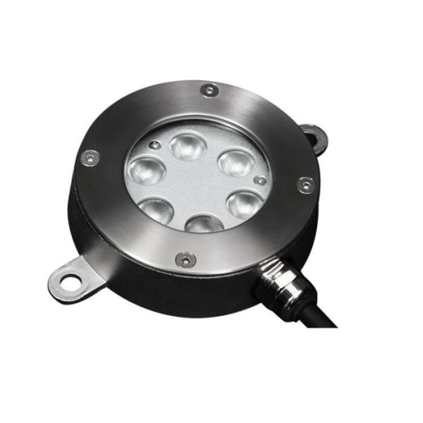 Φ115mm RGB 3in1 304 Stainless Steel 18W LED Underwater Lights With SS Support