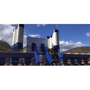 BANGBO 120m3/H Concrete Batching Plant Wet Mix With Sicoma Mixer