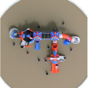 Slippery Plastic Playground Slide Galvanized Pipe For Residential Area