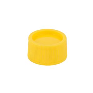 Yellow Striped PP Plastic Screw On Cap Covers Rotating And Sealed Cap For Skin Care