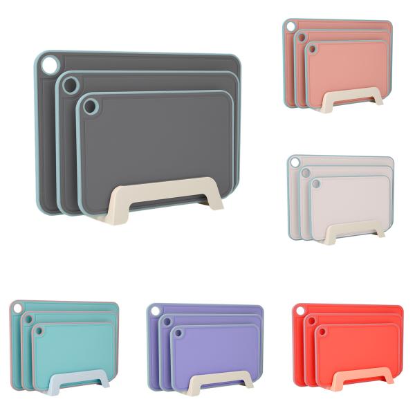 TPR Kitchen Chopping Board Set Colorful Cutting Boards for Cooking Tools and