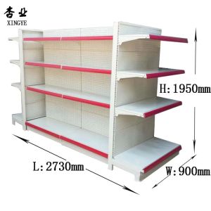 Factory Custom size color milk white double-sided supermarket shelves pharmacy