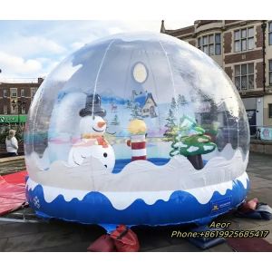 Inflatable Snow Globe Custom Glitter Snow Globes Christmas Snowman Santa Water