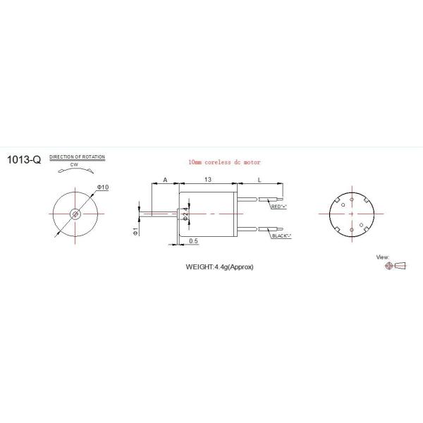 12 Volt High Torque Motor 10mm Diameter 13mm Length For Smart Home Appliance
