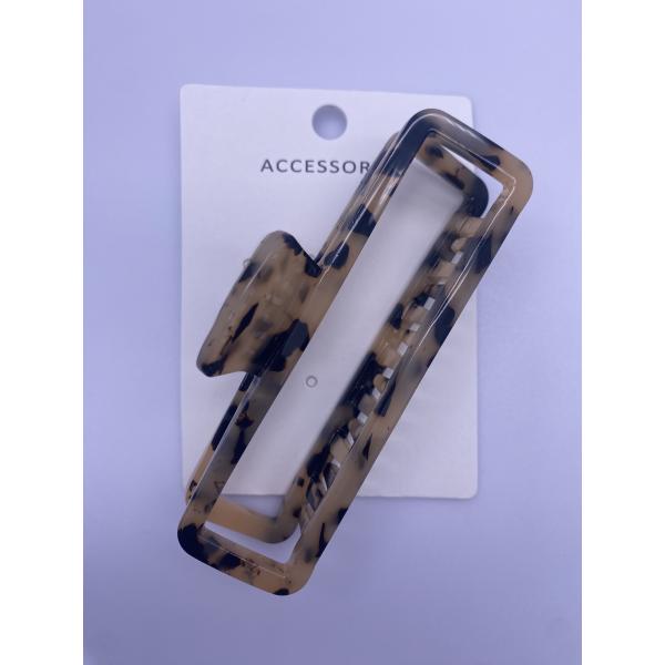 Quality Durable Acrylic Hair Clips with Leopard Color Effect wholesale