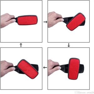 Effective Reusable Velvet Rotating Head Lint Remover Brush for Clothes