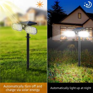 3.7V 2200mAH 6H Charging Wireless Landscape Spotlights Dual Heads