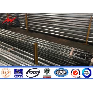 High Voltage Hot Dip Metal Light Pole For Electrical Transmission , 90 Feet Length