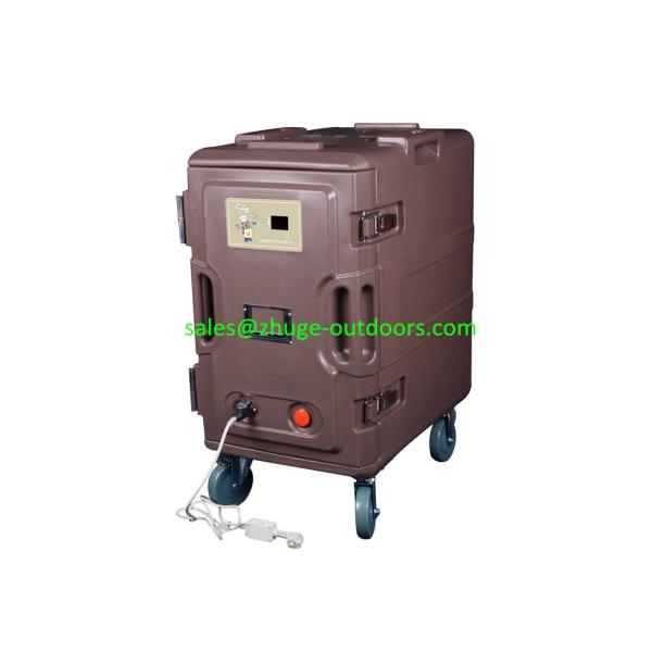 Quality Durable Brown Electric 116Litre Front Loading Insulated Food Pan Cart wholesale