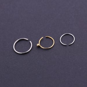 Custom made fashion16 gauge nose rings with round ball for women