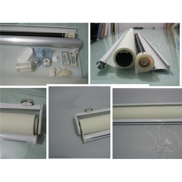 Quality Beige Sunscreen Patterned Roller Blind Manual Control, 28mm wholesale