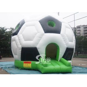 China Outdoor football shape kids inflatable bouncy castle with EN14960 standard on sale