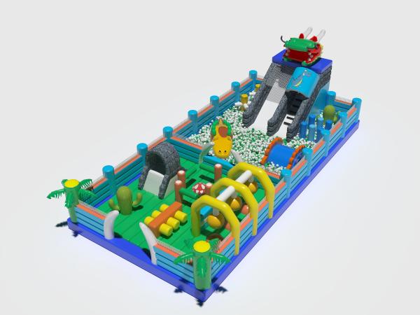 Quality Customized Inflatable Slide Jumping Castle With Big Ocean Balls Pool wholesale