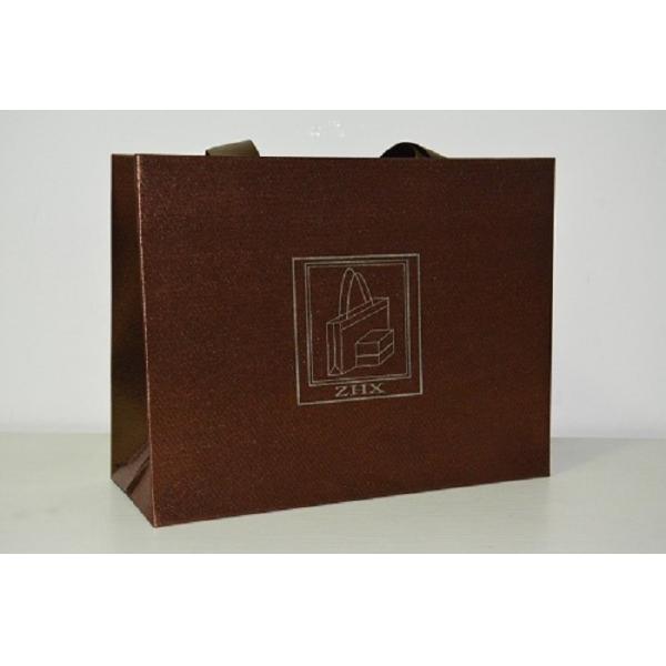 Quality Custom Print Shopping Gift Paper Bags Laminated With Cloth Satin Silk Linen And With Your Own Logo And Handle wholesale