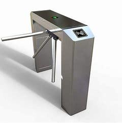 China Stainless steel entrance tripod turnstile gate with clocking machine on sale