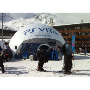 White PVC Wind Resistant Sidewall Party Geo Dome Tent With Steel