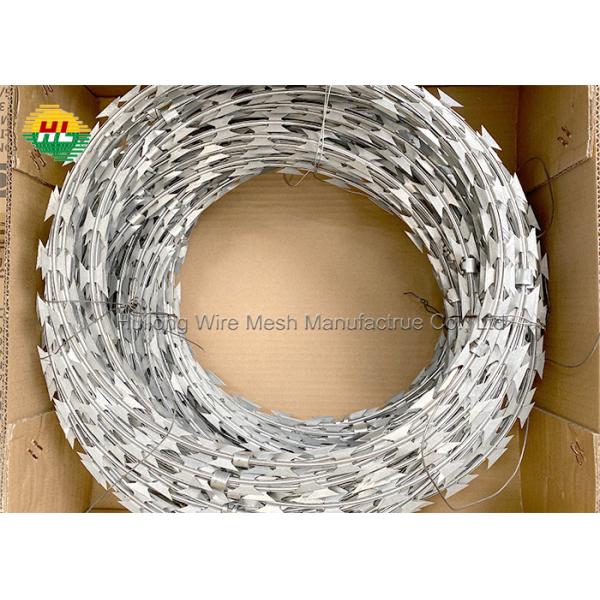 Quality 450mm Coils Concertina Barbed Wire high tension for Private Garden wholesale