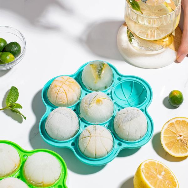 Quality Ice Ball Maker, TINANA Reusable 2.5 Inch Ice Cube Trays, Easy Release Silicone Round Ice Sphere Tray With Lids & Funnel For Whiskey, Cocktails & Bourbon Black wholesale