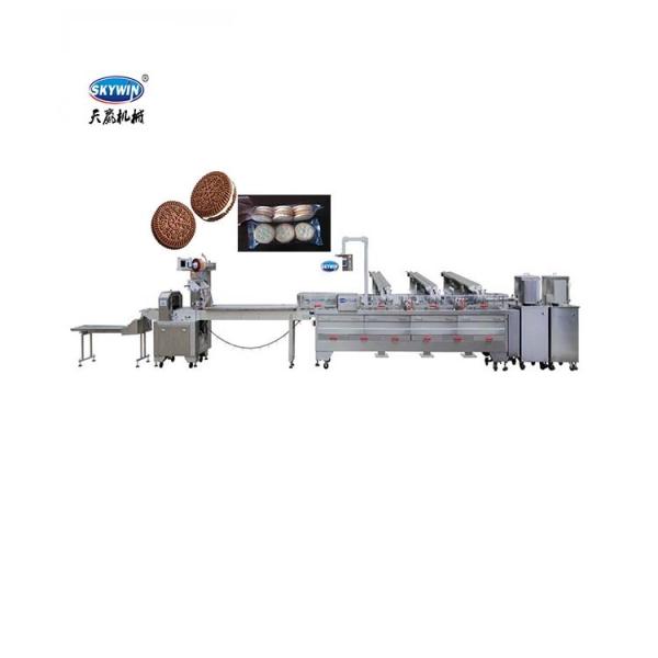 Quality automatic cream chocolate sandwich biscuit making machine biscuit sandwich machine wholesale