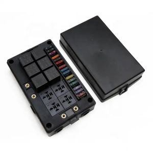 Car Block Slot Socket Boxes 10 Relays 15 Way Blade Fuses Waterproof Fuse Box