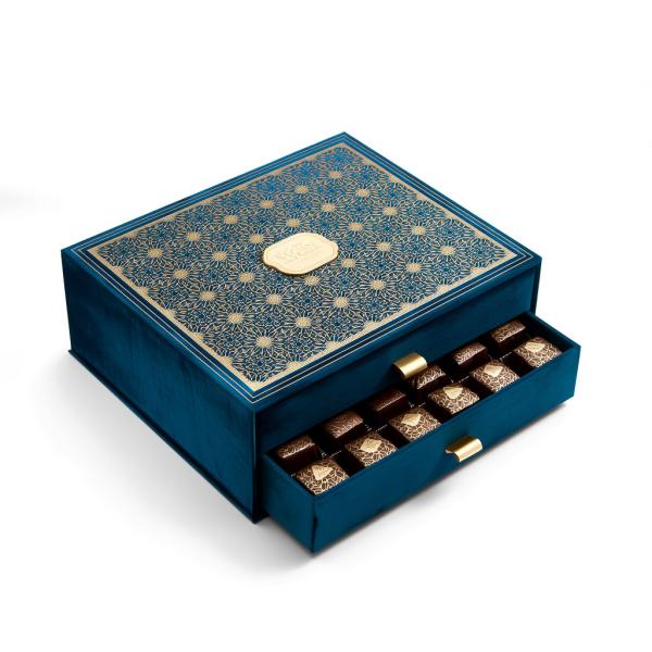 Quality Customised Chocolate Velvet Textured Drawer Gift Boxes wholesale