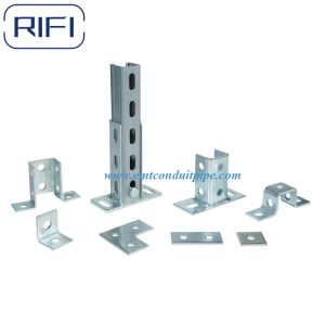 China Unistrut Channel Fittings Plat Angle 90 Degree Square Wing Shap Zinc Plated on sale