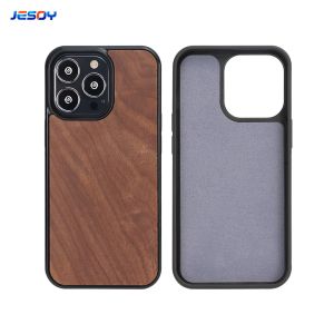 Cheap Engraved Microfiber Wooden Phone Case Scratch Resistant Customized for sale