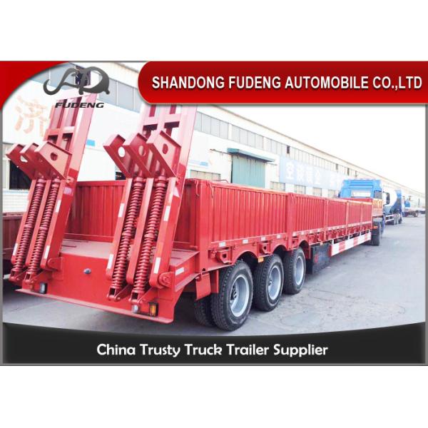 Quality Drop Deck 3 Axles Low Bed Semi Trailer With Side Wall Mechanical Ladder wholesale