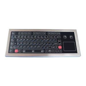 Cheap PS/2 Steel Plate Ruggedized Membrane Keyboard With Touchpad for sale