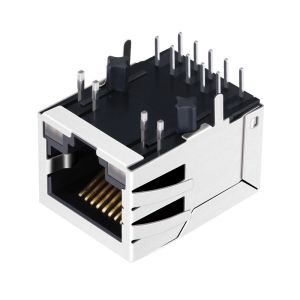 G15-111T-038E 10G Base-T Tab Down 1 Port Shielded Ethernet RJ45 Connector With