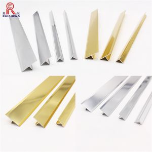 0.4mm - 2mm Floor Aluminum Transition Strips Gold Floor Edge Protective