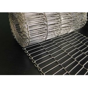 316SS Flat Flex Conveyor Belt , Wire Mesh Belt For Chocolate Cookies